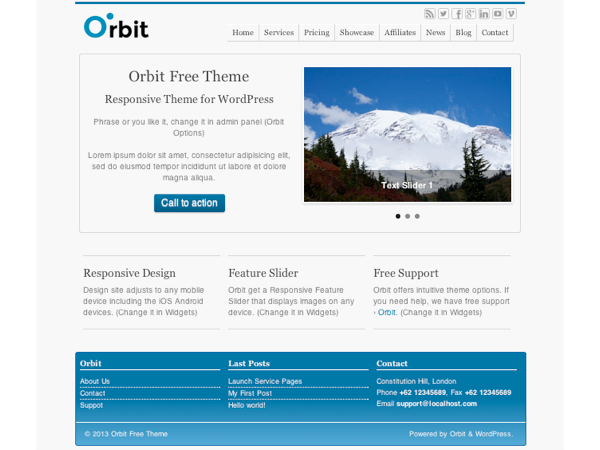 Wordpress theme Orbit