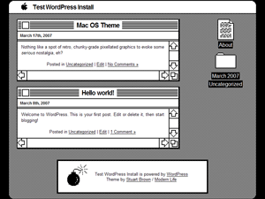 Wordpress theme Retro MacOS