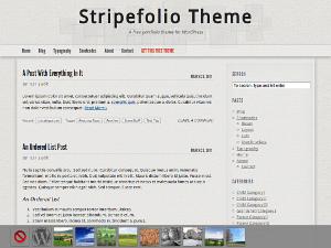 Wordpress theme Stripefolio
