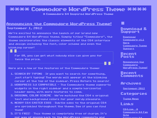 Simple and lightweight responsive theme in the style of the good old Commodore 64. The search box has been modified – just type and press Return to search – classic […]