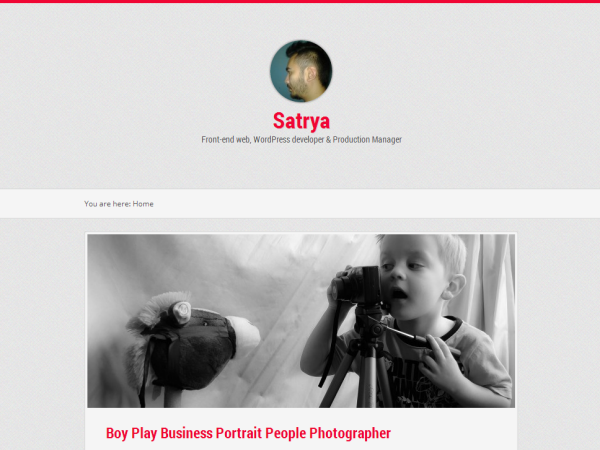 One-column mobile friendly, minimal and modern Photography and Personal WordPress theme. It’s perfect for you to share your travel photos or journal. https://github.com/satrya/satu/Satu by SatryaCargando...More info and download | Demo