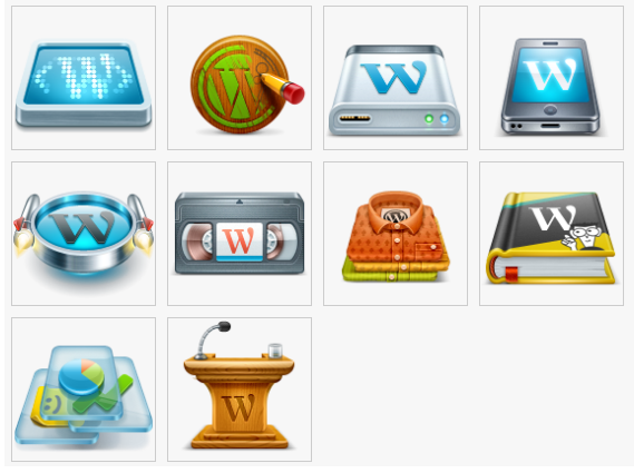 SoftFacade ha creado estos 10 iconos gratuitos en formato PNG de WordPress Descargar en Free Icons Web vía Iconos de WordPress en varios formatos | Kabytes